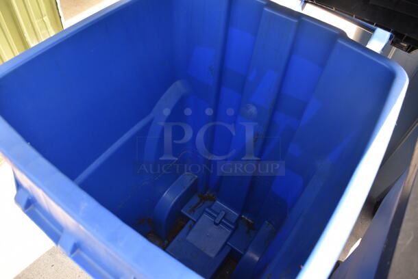 2 Rubbermaid Blue and Black Poly Trash Cans. 23x31x39. 2 Times Your Bid! - Image 5 of 5
