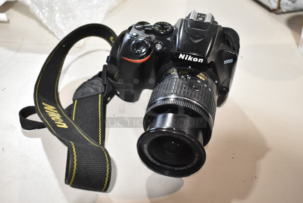 Nikon D3500 Digital Camera w/ Lens and Strap.  - Image 1 of 8