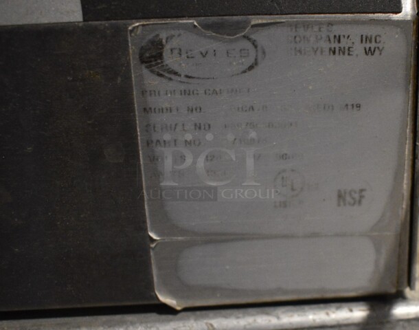 Bevles Stainless Steel Commercial Heated Holding Cabinet on Commercial Casters. 120 Volts, 1 Phase. 29x37x71.5. Tested and Powers On But Does Not Get Warm - Image 8 of 9