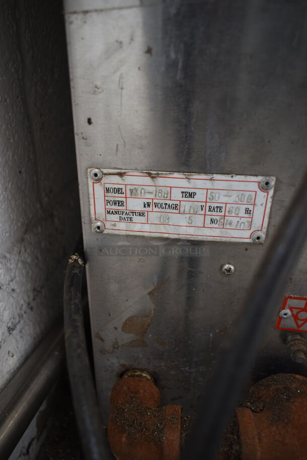 VXO-168 Stainless Steel Commercial Countertop Gas Powered Rotisserie Oven. Tested and Powers On But Does Not Get Cold
 - Image 6 of 6