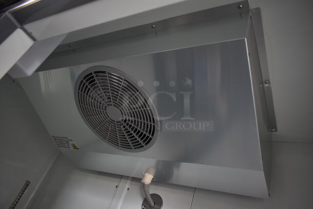 BRAND NEW SCRATCH AND DENT! 2022 Avantco 178A49RHC Stainless Steel Commercial 2 Door Reach In Cooler w/ Poly Coated Racks on Commercial Casters. 115 Volts, 1 Phase. Tested and Working! - Image 9 of 10