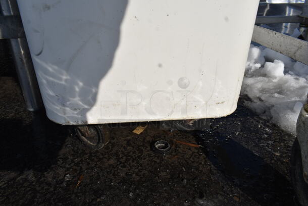 White Poly Ingredient Bin on Commercial Casters. - Image 3 of 4
