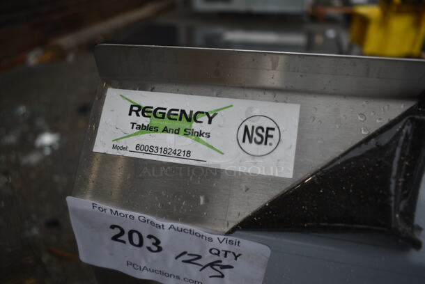 BRAND NEW SCRATCH AND DENT! Regency 600S31824218 Stainless Steel Commercial 3 Bay Sink w/ Dual Drain Boards. Bays 18x24. Drain Boards 16x25 - Image 5 of 5
