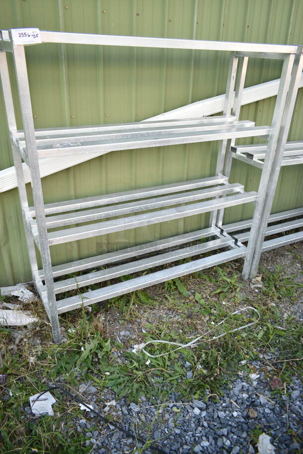Metal 4 Tier Dunnage Style Shelving Unit.  - Image 1 of 3