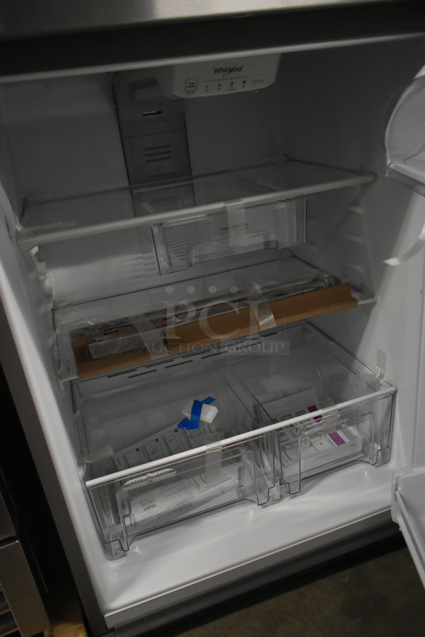 BRAND NEW SCRATCH AND DENT! Whirlpool WRT311FZDM02 Stainless Steel Cooler Freezer Combo. 115 Volts, 1 Phase. Tested and Working! - Image 4 of 6