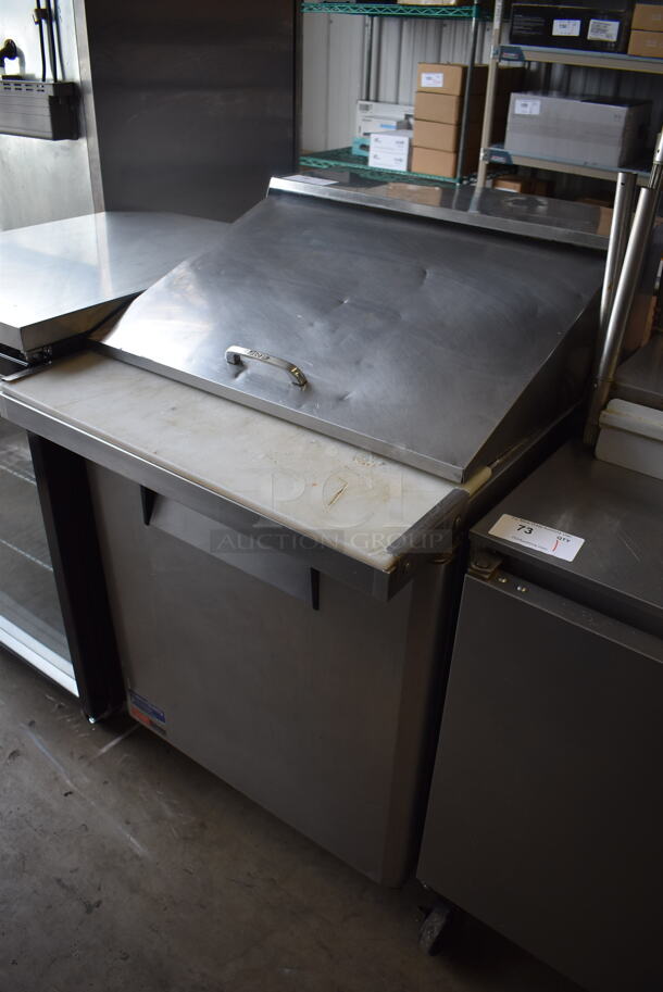 Turbo Air MST-28-12 Stainless Steel Commercial Sandwich Salad Prep Table Bain Marie Mega Top on Commercial Casters. 115 Volts, 1 Phase. 28x35x45. Tested and Working! - Image 1 of 6