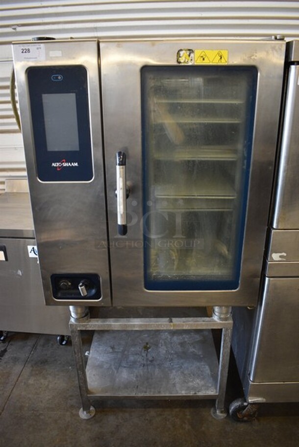 Alto Shaam Stainless Steel Commercial Electric Powered Combitherm Convection Oven on Stainless Steel Equipment Stand. Appears To Be Model CTP10-10E. 35.5x38x69.5 - Image 1 of 8
