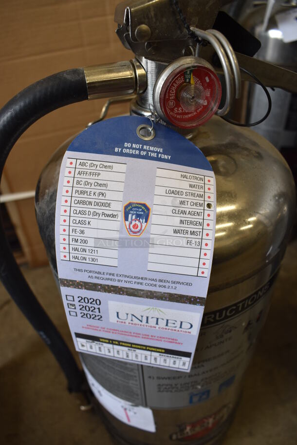Buckeye Wet Chemical Fire Extinguisher. 9x8x20 Buyer Must Pick Up - We Will Not Ship This Item. - Image 3 of 3