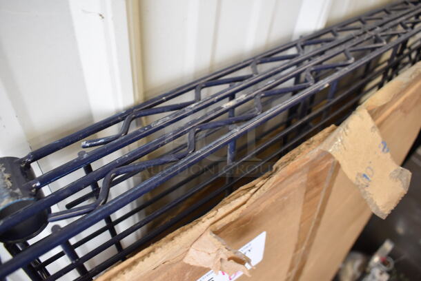 ALL ONE MONEY! Lot of 2 Nexel Blue Finish Wire Shelves. 54x24x1.5 - Image 3 of 4