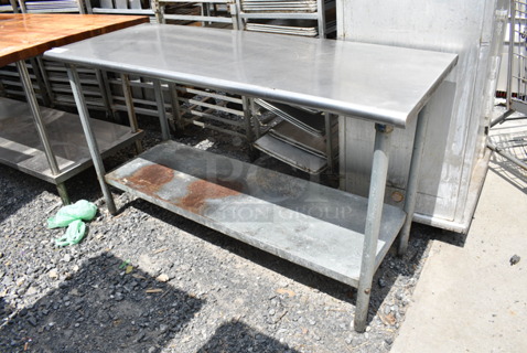 Stainless Steel Table w/ Metal Under Shelf. 