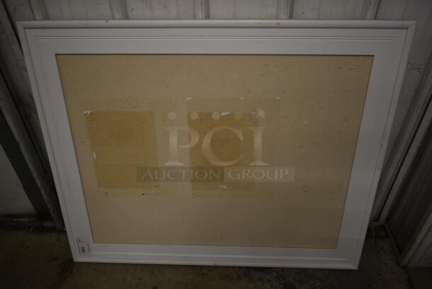 White Framed Bulletin Board. - Image 1 of 4