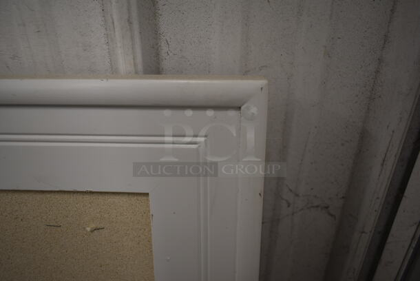 White Framed Bulletin Board. - Image 3 of 4