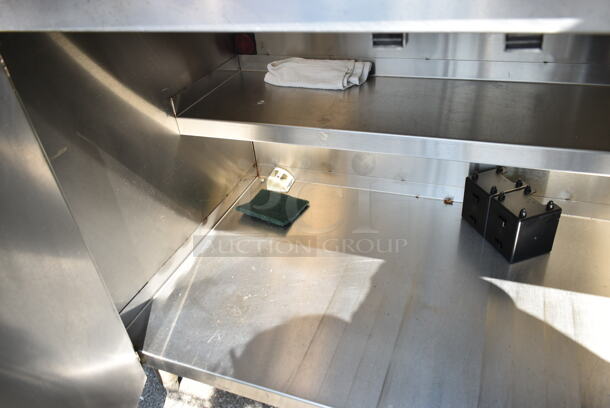 Stainless Steel Counter w/ 3 Doors and Back Splash.  - Image 7 of 8