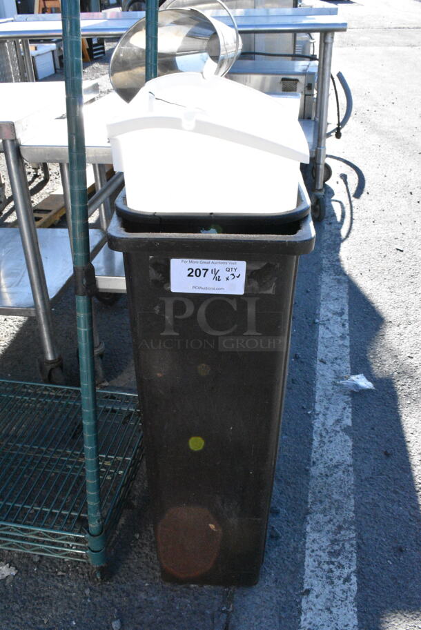 3 Various Poly Trash Cans. Includes 11x20x30. 3 Times Your Bid!  - Image 1 of 7