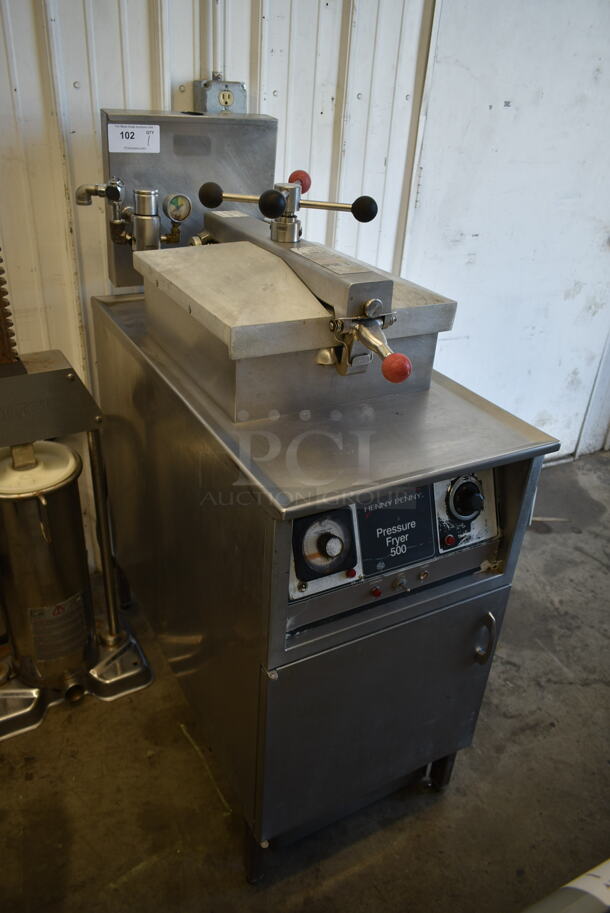 Henny Penny 500 RB Stainless Steel Commercial Floor Style Electric Powered Pressure Fryer. 208 Volts, 3 Phase. - Image 1 of 7