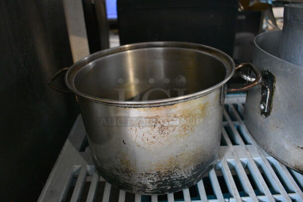 3 Various Metal Stock Pots. Includes 13x10.5x7. 3 Times Your Bid! - Image 2 of 3