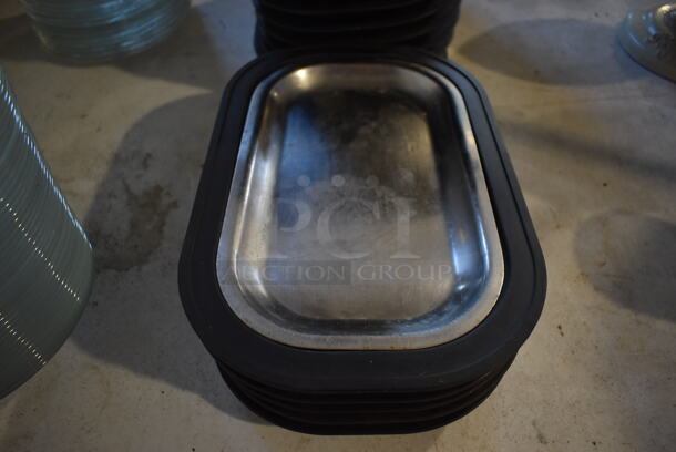 19 Black Chargers w/ 17 Metal Inserts. 8x13x1.5. 19 Times Your Bid! - Image 1 of 4