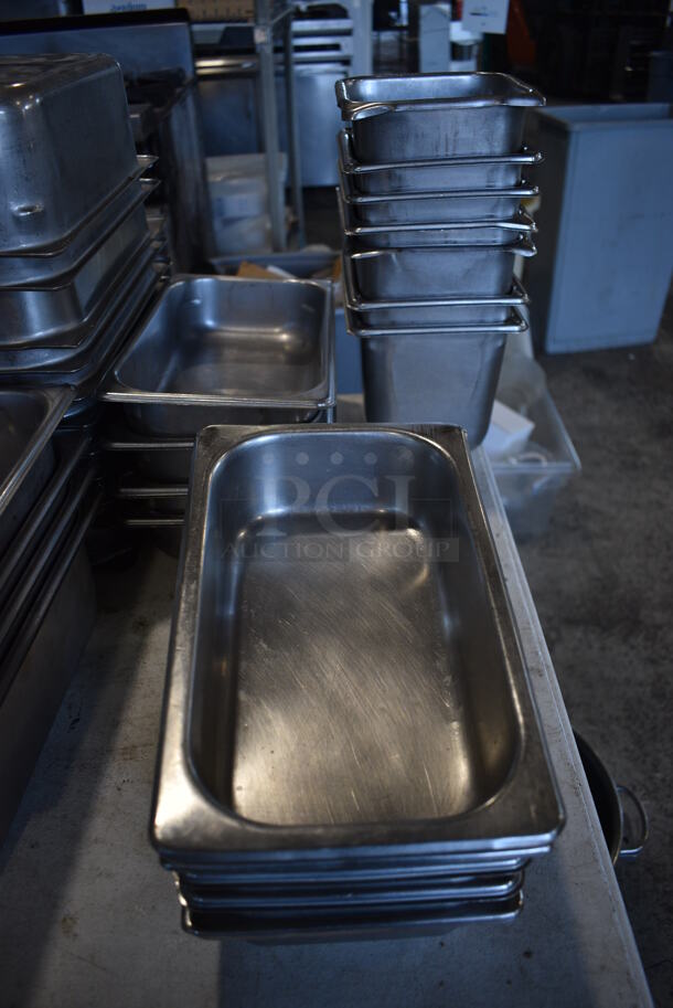 ALL ONE MONEY! Lot of Various Stainless Steel Drop In Bins. Includes 1/4x2.5, 1/6x6, 1/3x2, 1/3x4, 18/3x6, 1/2x6 - Image 2 of 6