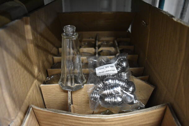 24 BRAND NEW IN BOX! Salt / Pepper Shakers. 2x2x4.5. 24 Times Your Bid! - Image 1 of 2