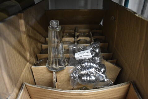 24 BRAND NEW IN BOX! Salt / Pepper Shakers. 2x2x4.5. 24 Times Your Bid!