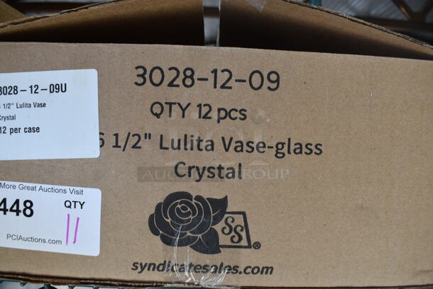 11 BRAND NEW IN BOX! Glass Vases. 5x5x6.5. 11 GHT 2-32 NUT - Image 3 of 3