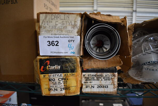 4 Various Carlin Units Including C Style Air Cone, Air Tube Comb Head and Standard AT/CH. 4 Times Your Bid!