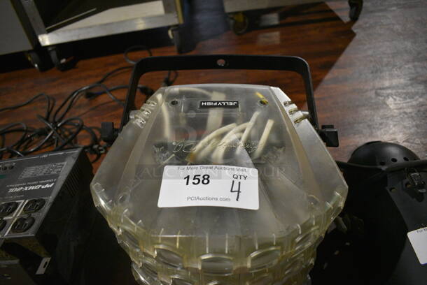 4 American DJ Jellyfish Light Fixtures. 100-240 Volts, 1 Phase. 12x12x3.5. 4 Times Your Bid! (bar) - Image 3 of 6