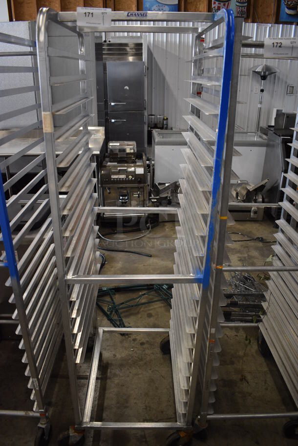 Metal Commercial Pan Transport Rack on Commercial Casters. 20.5x26x70 - Image 1 of 3