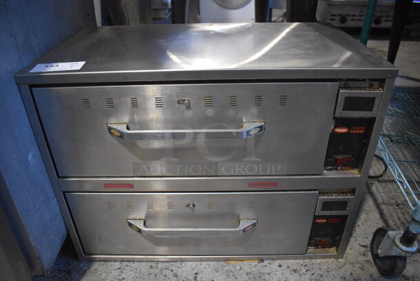 Hatco HDW-2B Stainless Steel Commercial Countertop 2 Drawer Warming Drawer. 120 Volts, 1 Phase. 29.5x18x22. Tested and Working! - Image 1 of 5