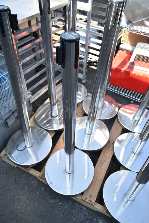 PALLET LOT of 12 Hubert Pathways Metal Stanchion. 12 Times Your Bid!  - Image 3 of 5