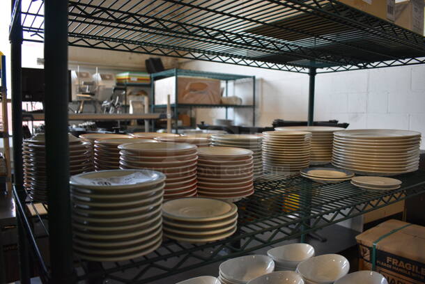 ALL ONE MONEY! Tier Lot of Various White Ceramic Saucers and Plates. 