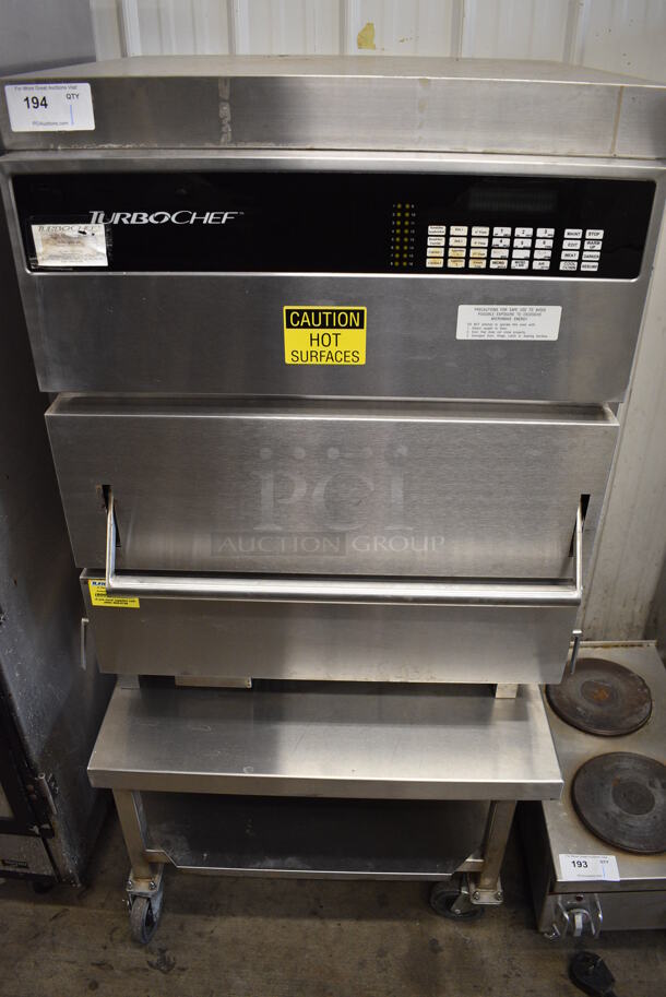 Turbochef Stainless Steel Commercial Rapid Cook Oven on Commercial Casters. 250 Volts, 3 Phase. 31x35x62 - Image 1 of 6