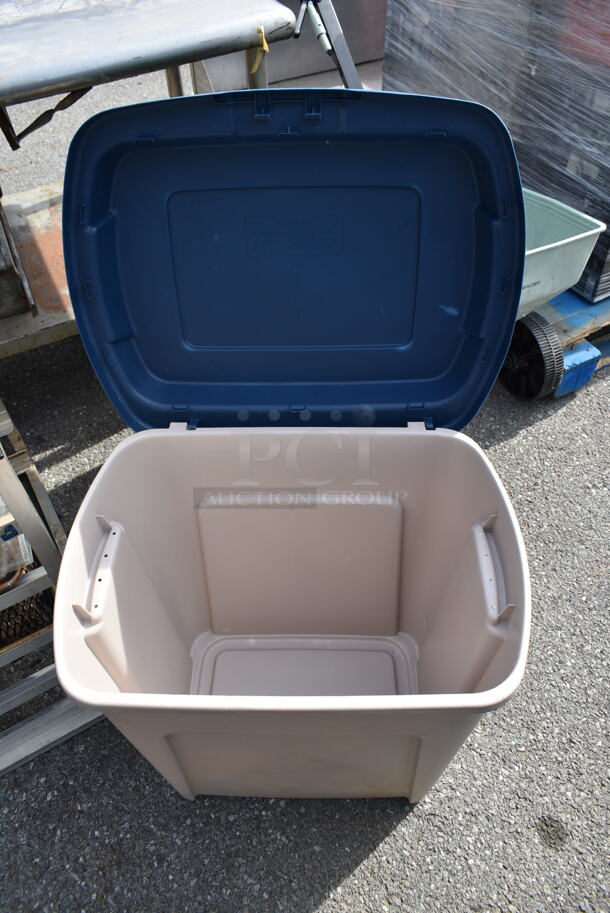 ALL ONE MONEY! Lot of Gray Poly Bin w. blue Lid and Green Poly Bin! - Image 4 of 7