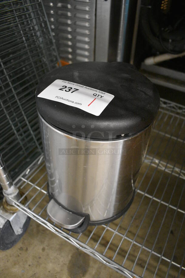 Chrome and Black Finish Trash Can. 8x9x10.5 - Image 3 of 4