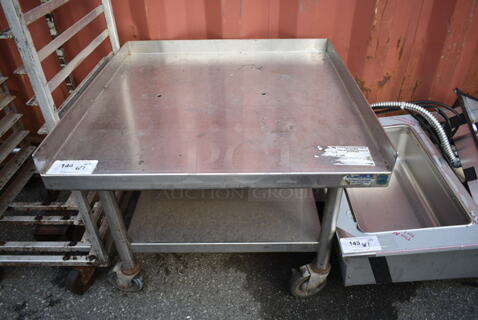 Stainless Steel Commercial Equipment Stand w/ Under Shelf on Commercial Casters. 