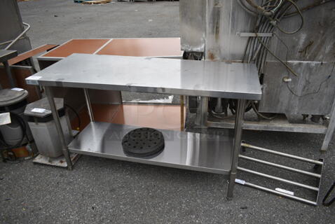 Stainless Steel Table w/ Metal Under Shelf.