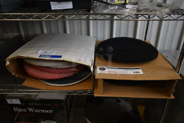 ALL ONE MONEY! Lot of Various Round Scrubber / Floor Maintenance Pads