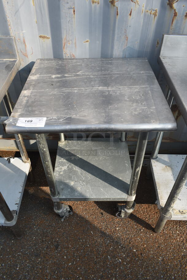 Stainless Steel Commercial Table w/ Under Shelf on Commercial Casters - Image 1 of 5