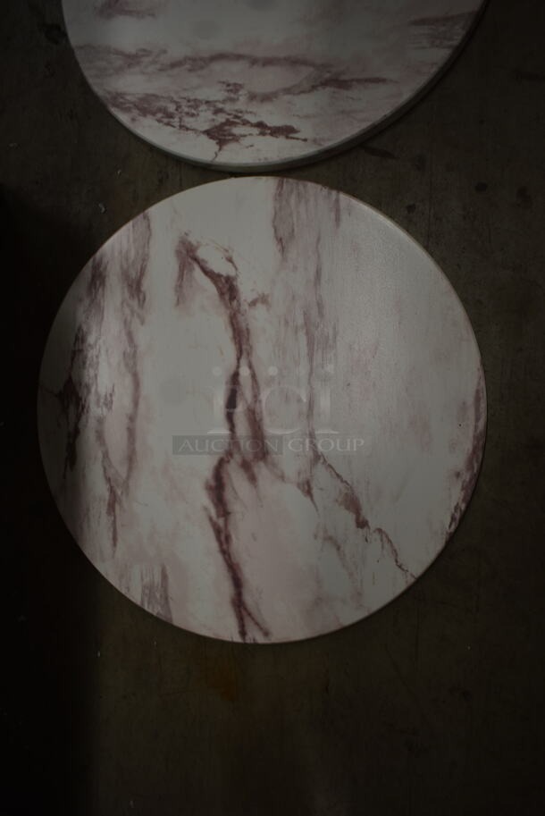 2 BRAND NEW SCRATCH AND DENT! Perfect Tables 776OD24RD314 24" Outdoor Round Copper Marble Table Top. 2 Times Your Bid! - Image 3 of 5