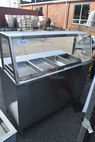 Pioneer ST60 Stainless Steel Commercial Electric Powered Steam Table w/ Sneeze Guard. 250 Volts.