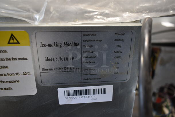 BRAND NEW SCRATCH AND DENT! Hoocoo HCIM-40 Stainless Steel Commercial Undercounter Self Contained Ice Machine. 115 Volts, 1 Phase. - Image 9 of 9