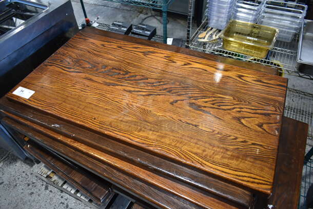 PALLET LOT of 26 Various Wooden Butcher Block Style Tabletops. - Image 4 of 4