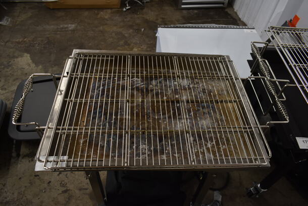 LIKE NEW! Backyard Pro 554CHAR30SS Stainless Steel Commercial Portable Charcoal Grill w/ Cover on Commercial Casters. - Image 2 of 3