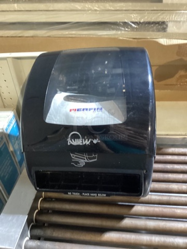 New Merfin by NPS Automatic Paper Towel Dispenser, Black, Takes D Batteries, Not Included 
 - Image 2 of 2