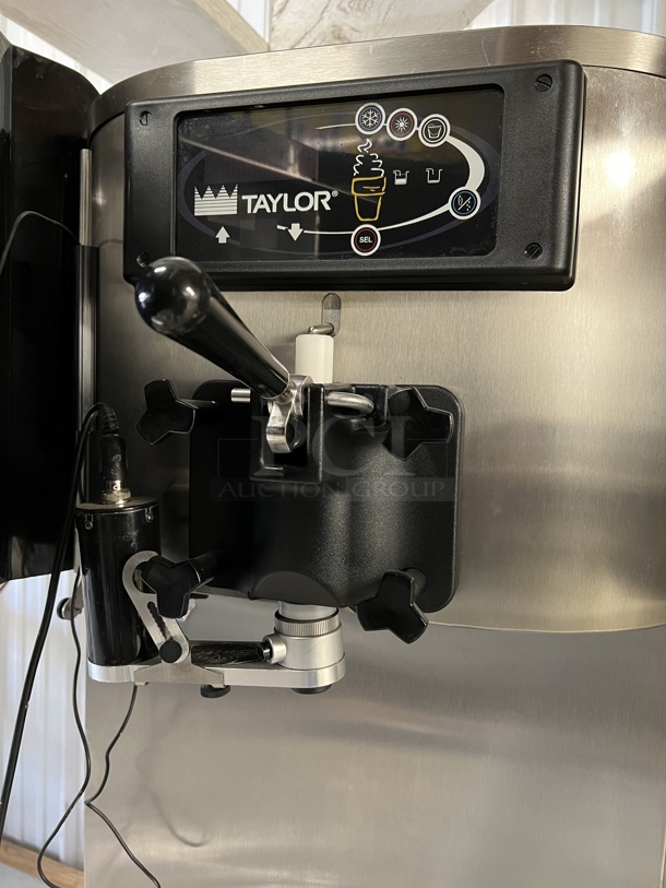 2018 Taylor Model C709-27 Stainless Steel Commercial Air Cooled Single Flavor Soft Serve Ice Cream Machine w/ Taylor Model C20100-WFB 10 Head Flavor Blast and Color Touch Panel for Flavor Burst on Commercial Casters. 208-230 Volts, 1 Phase. 23x33x61 - Image 9 of 9