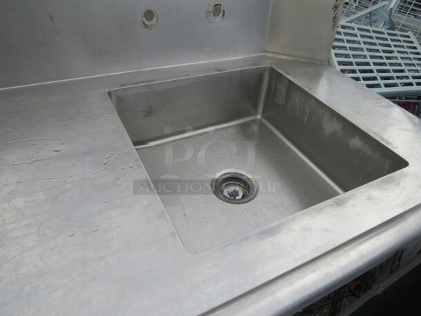 One Stainless Steel Dirty Side Dish Table. 48X30X32.5 - Image 2 of 2