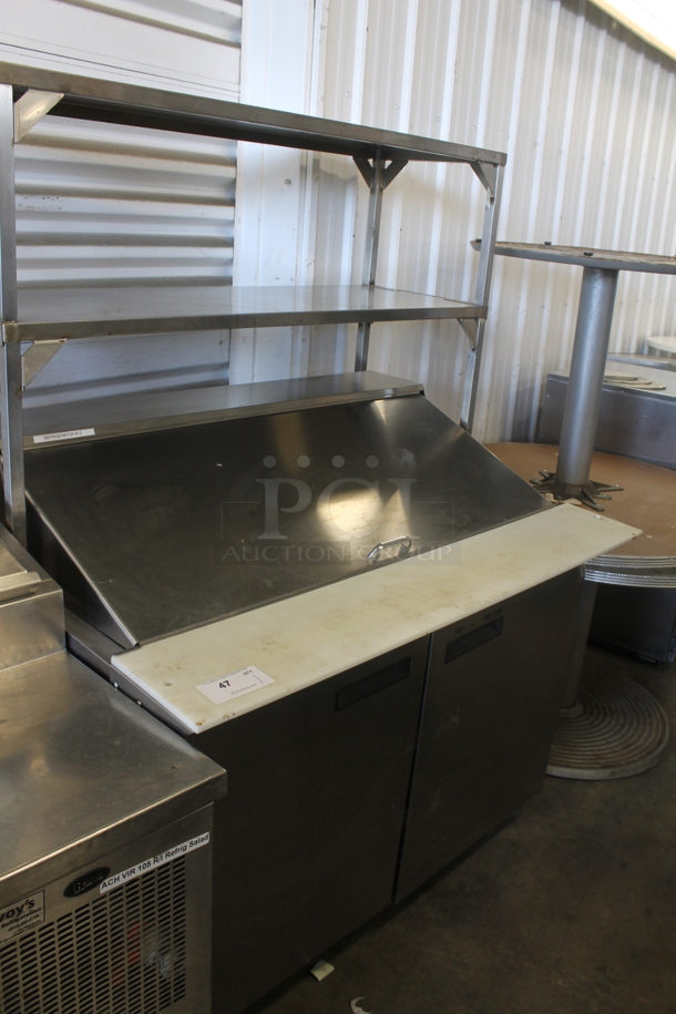 Delfield Sandwich Salad Prep Table w/ Cutting Board and 2 Tier Overshelf 4448N-18M-A52. 115 Volt, 1 Phase. Cannot Test Due To Missing Power Cord - Image 2 of 8