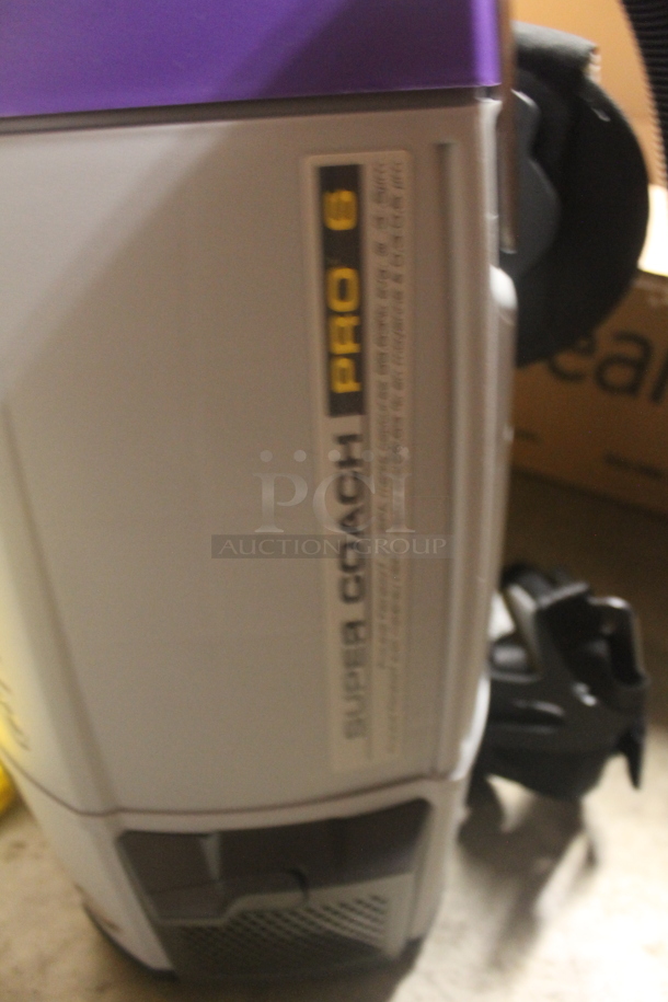3 BRAND NEW WITH BOX! Pro Team 101829 Super Coach Pro 6 Backpack Vacuum With Attachments. 120V. 3 Times Your Bid!  - Image 3 of 7