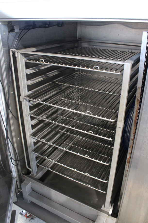 Alto Shaam Model QC50E Stainless Steel Commercial Electric Powered Quick Chiller Blast Chiller w/ Roll In Rack, Metal Shelves and 3 Probes. 208/230 Volts, 3 Phase. 51x41x76.5 - Image 6 of 11