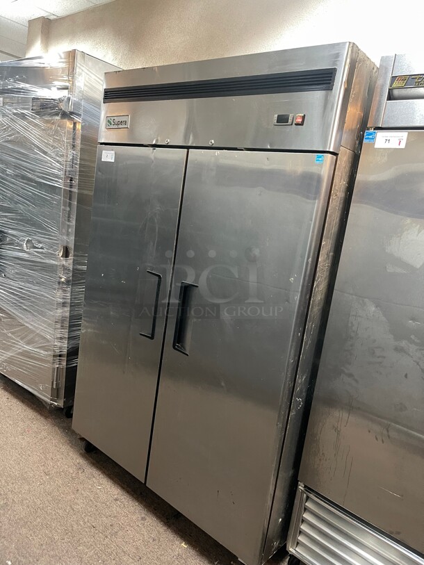 Working! Supera (R2R-1) - 52 inch Solid Door Reach-In Commercial Refrigerator 115 Volt NSF Tested and Working! - Image 1 of 7